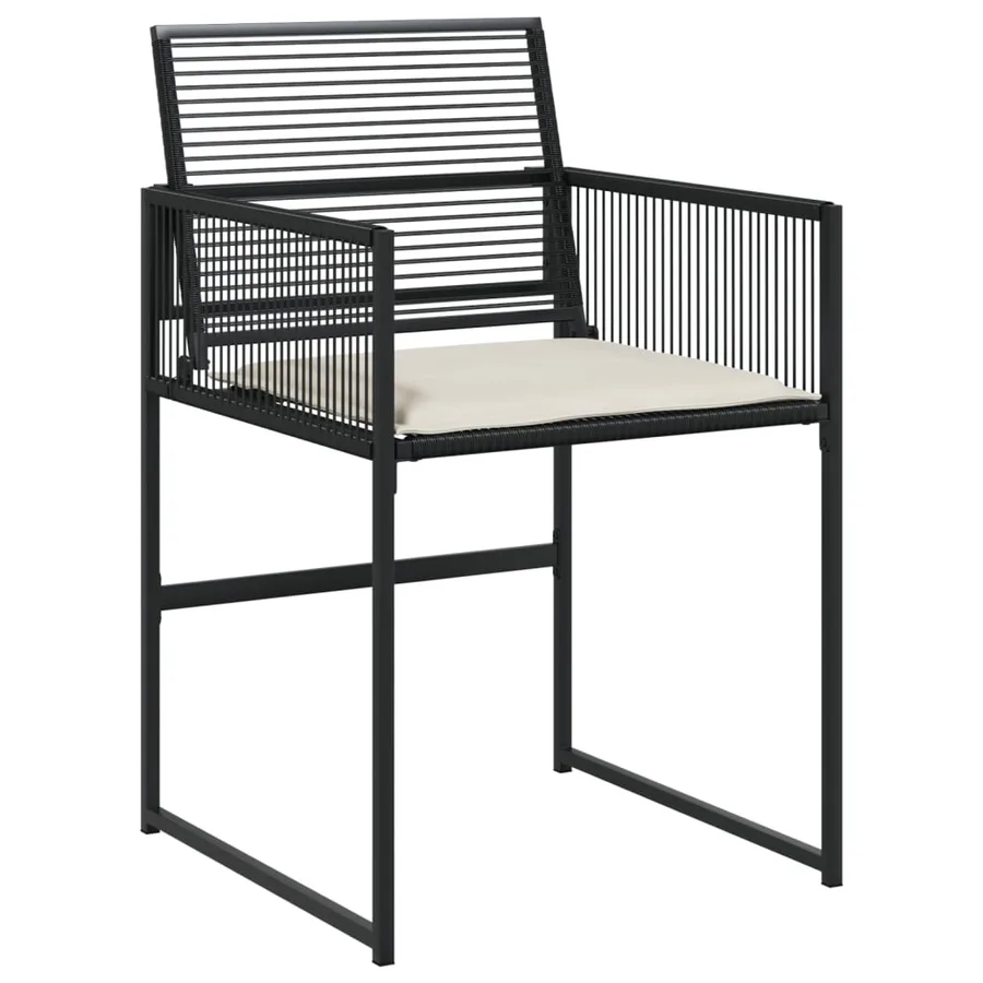 Ensemble à manger de jardin 13 pcs coussins noir résine tressée - 6