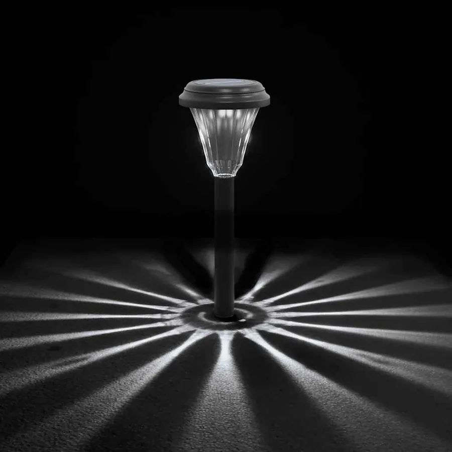 Lampes solaires d'allées et piquets de sol 12 pcs blanc - 7