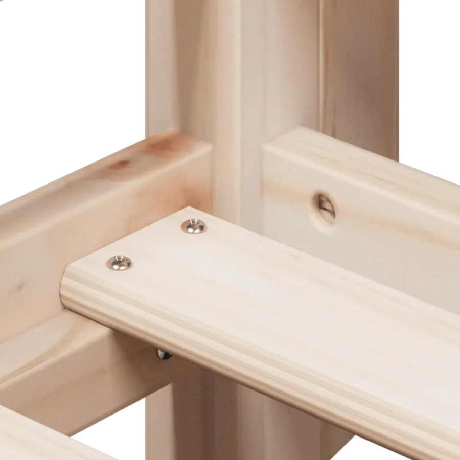 Lit superposé sans matelas 90x200 cm bois de pin massif - 9