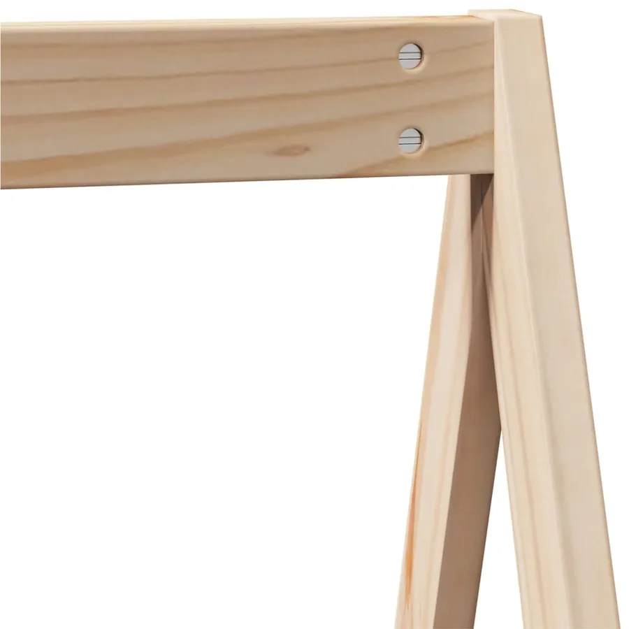 Lit haut sans matelas 80x200 cm bois de pin massif - 10