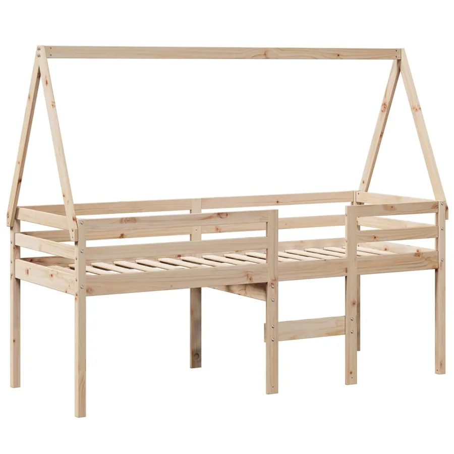 Lit haut sans matelas 80x200 cm bois de pin massif - 3