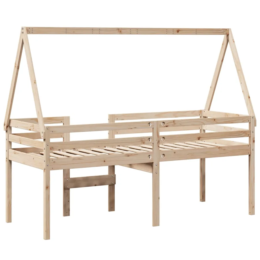 Lit haut sans matelas 80x200 cm bois de pin massif - 8