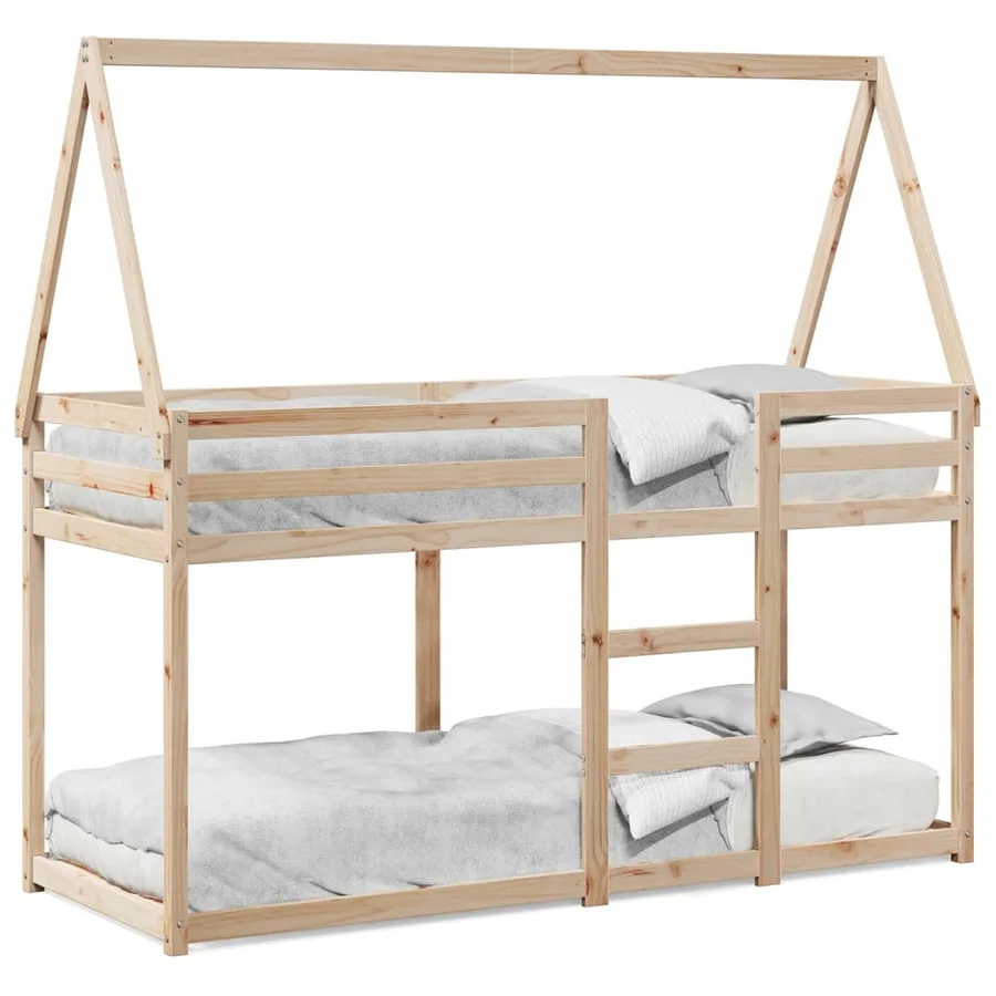 Lit superposé sans matelas 80x200 cm bois de pin massif - 2