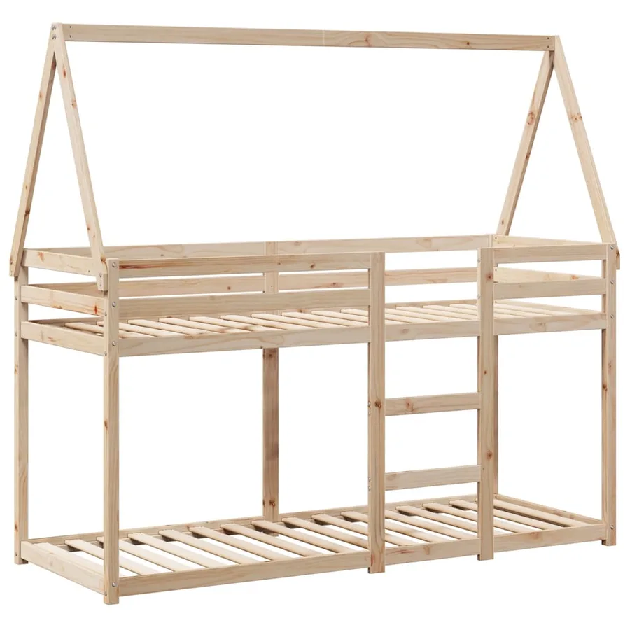 Lit superposé sans matelas 80x200 cm bois de pin massif - 3