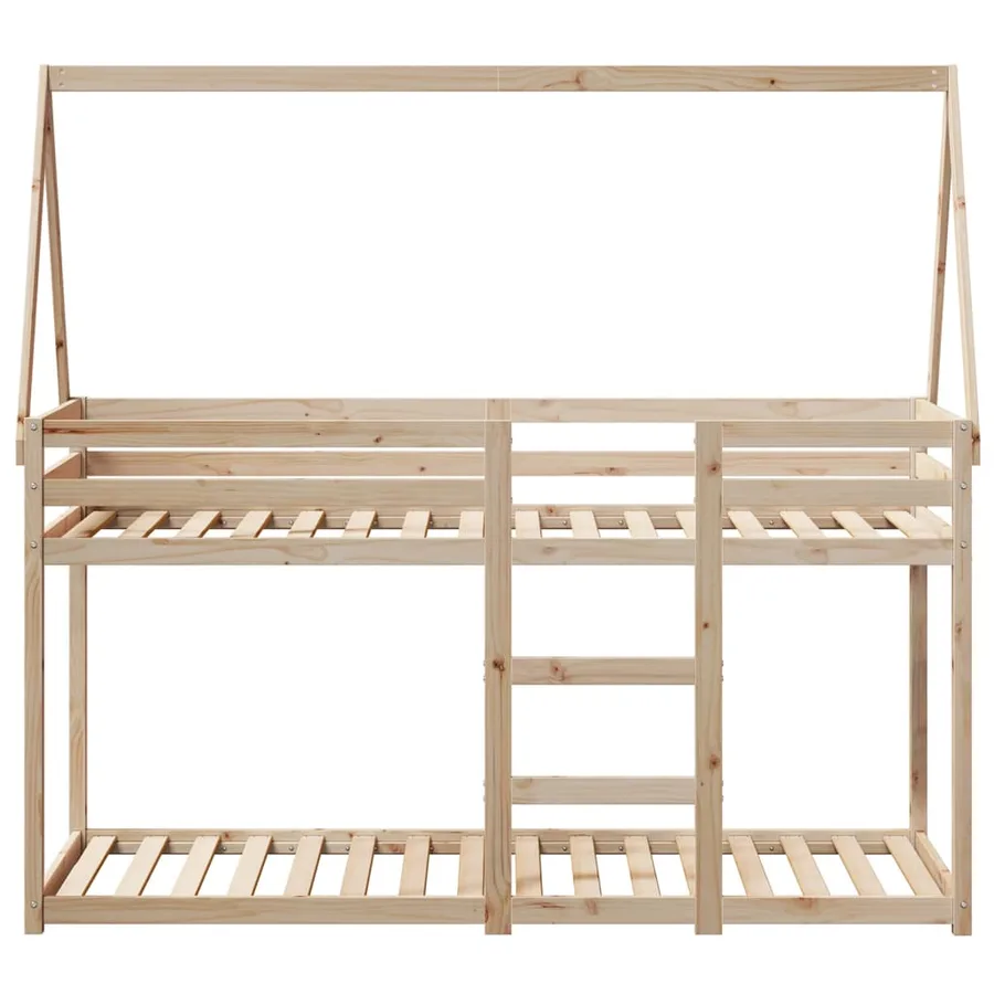 Lit superposé sans matelas 80x200 cm bois de pin massif - 4