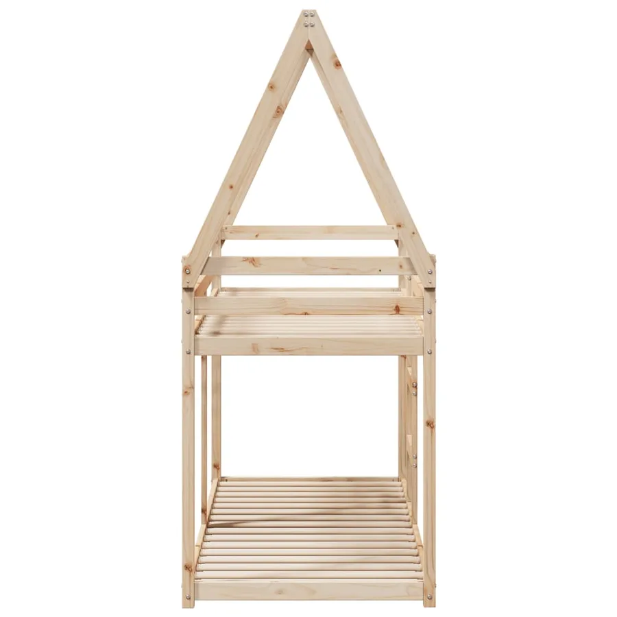 Lit superposé sans matelas 80x200 cm bois de pin massif - 5