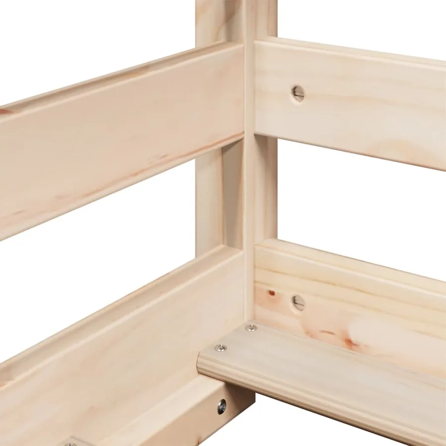 Lit superposé sans matelas 80x200 cm bois de pin massif - 9
