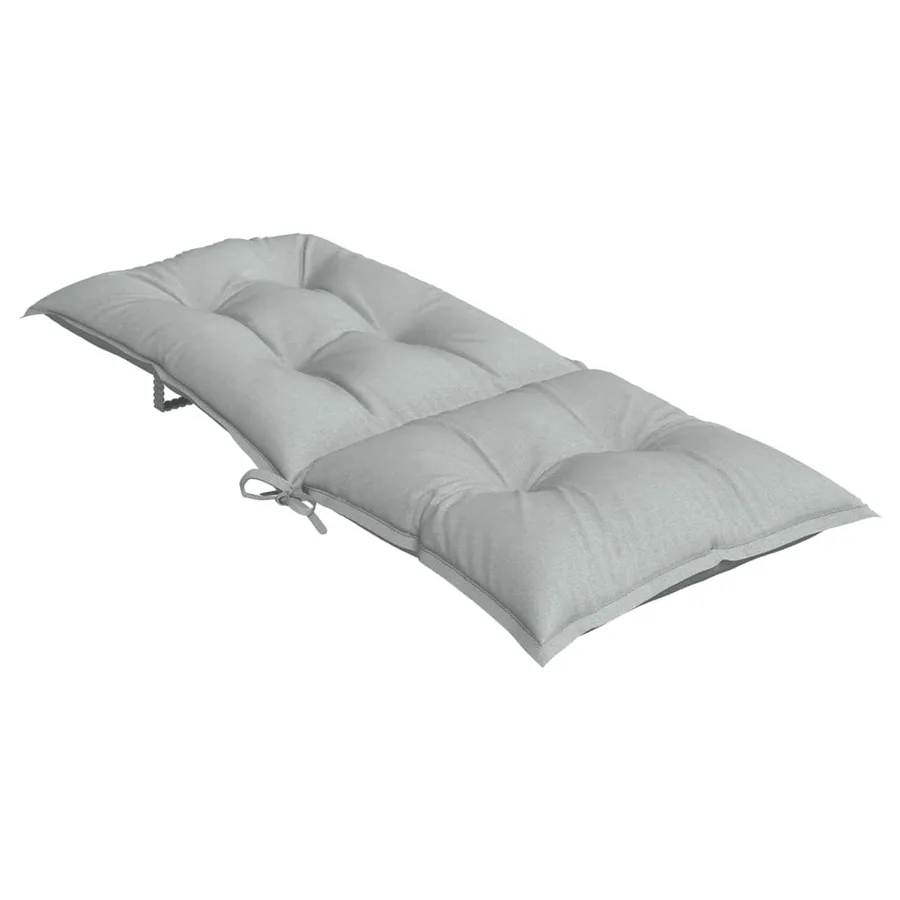 Coussins de chaise à dossier haut lot de 4 gris clair mélangé - 6