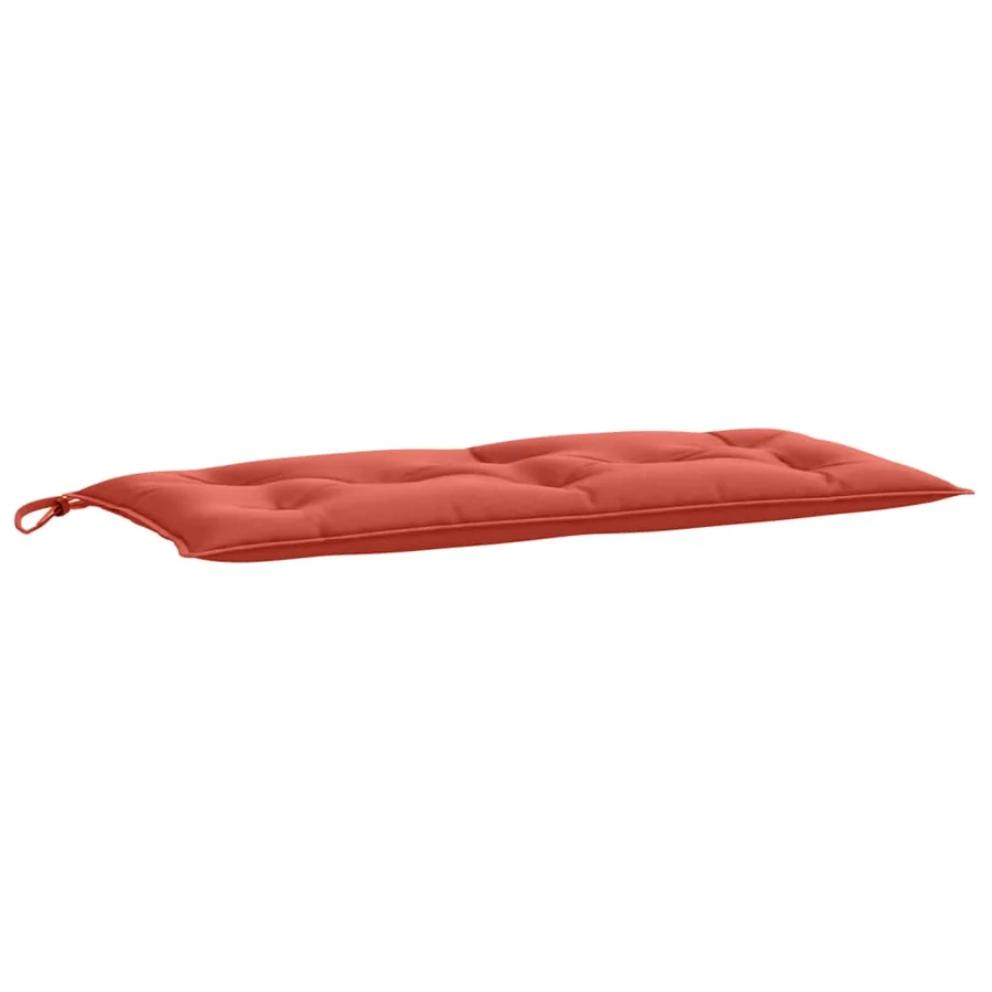 Coussins de banc de jardin lot de 2 rouge mélangé tissu - 5