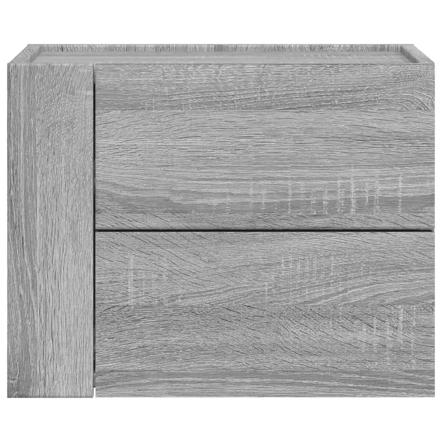 Tables de chevet murales 2 pcs sonoma gris 45x30x35 cm - 5