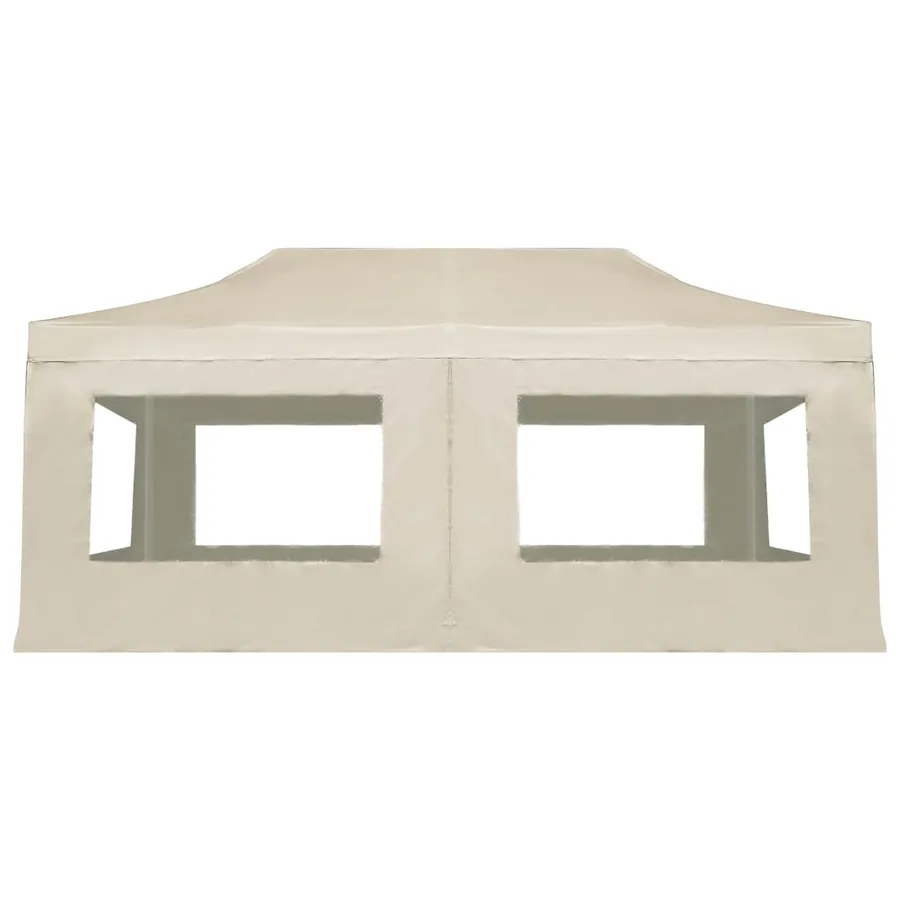 Tente de réception pliable avec parois Aluminium 6 x 3 m Crème - 4