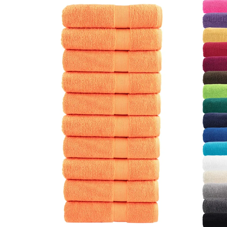 Serviettes de douche de qualité supérieure SOLUND 10 pcs orange - 2