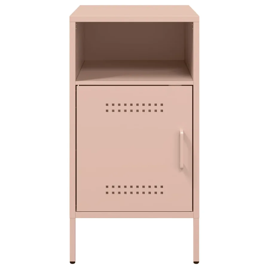 Tables de chevet 2 pcs rose 36x39x68 cm acier - 6