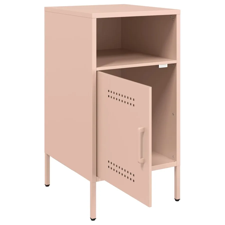 Tables de chevet 2 pcs rose 36x39x68 cm acier - 9