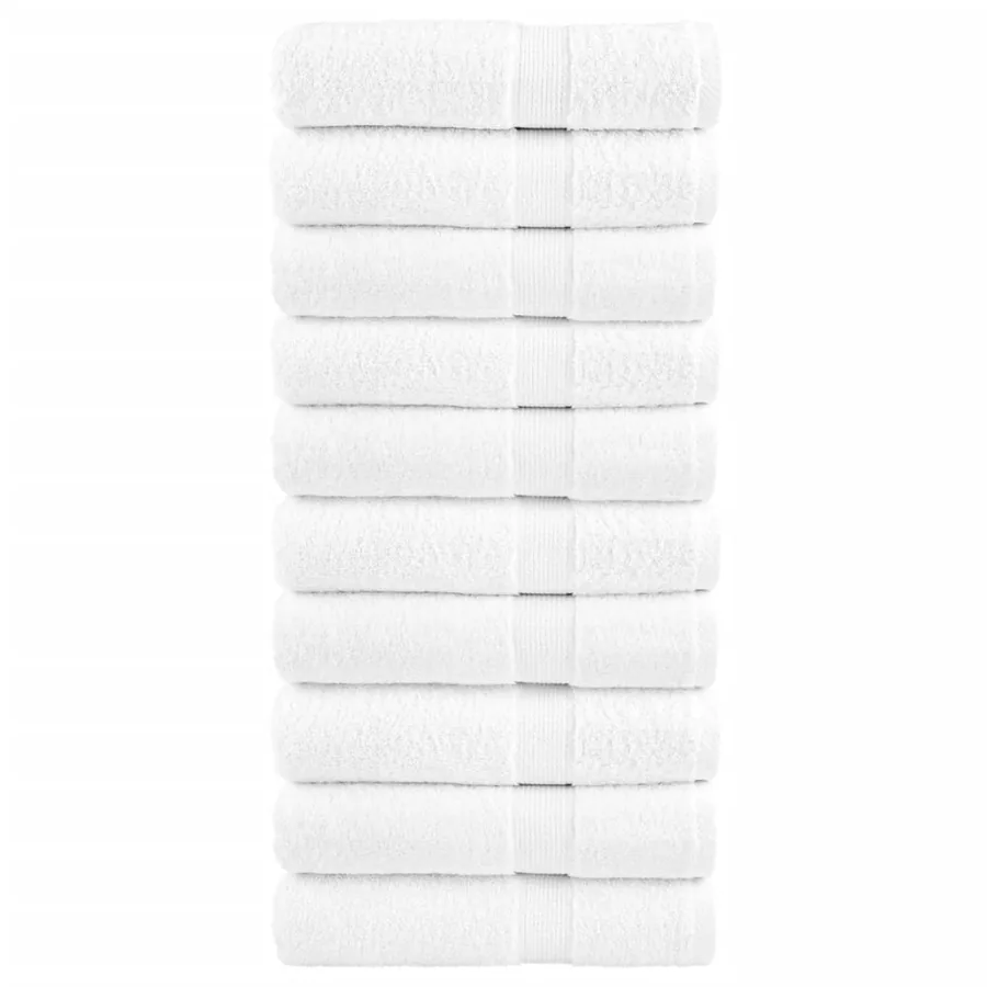 Serviettes de bain de qualité supérieure SOLUND 10 pcs blanc