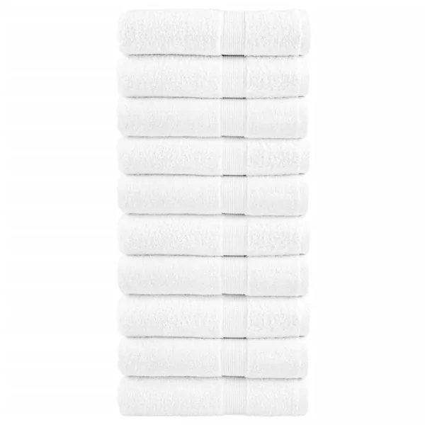 Serviettes de bain de qualité supérieure SOLUND 10 pcs blanc