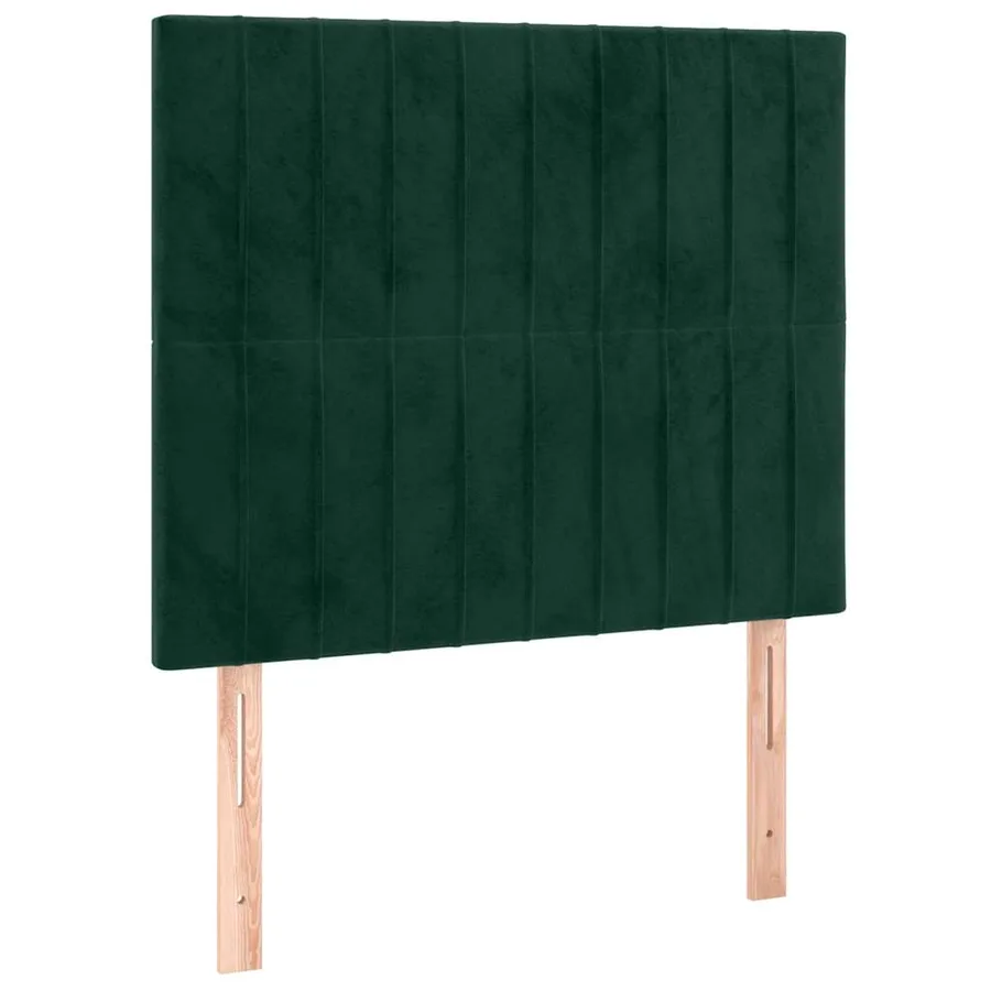 Tête de lit à LED Vert foncé 90x5x118/128 cm Velours - 3