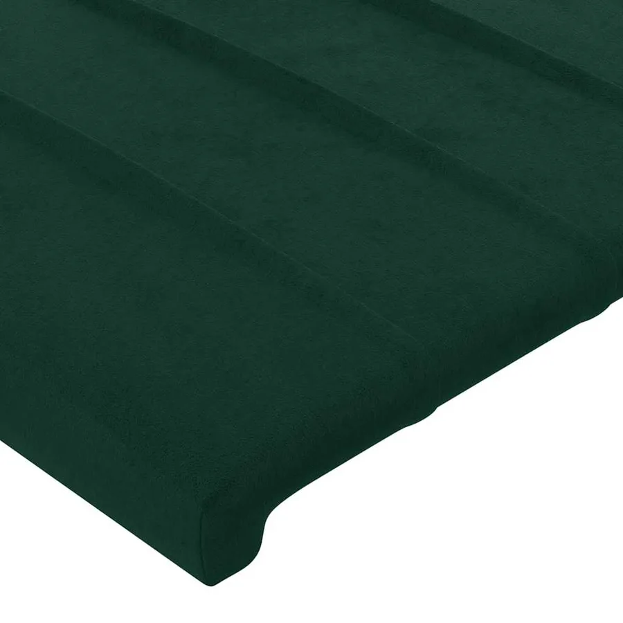 Tête de lit à LED Vert foncé 90x5x118/128 cm Velours - 5