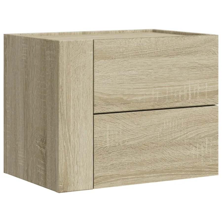 Table de chevet murale chêne sonoma 45x30x35 cm - 2