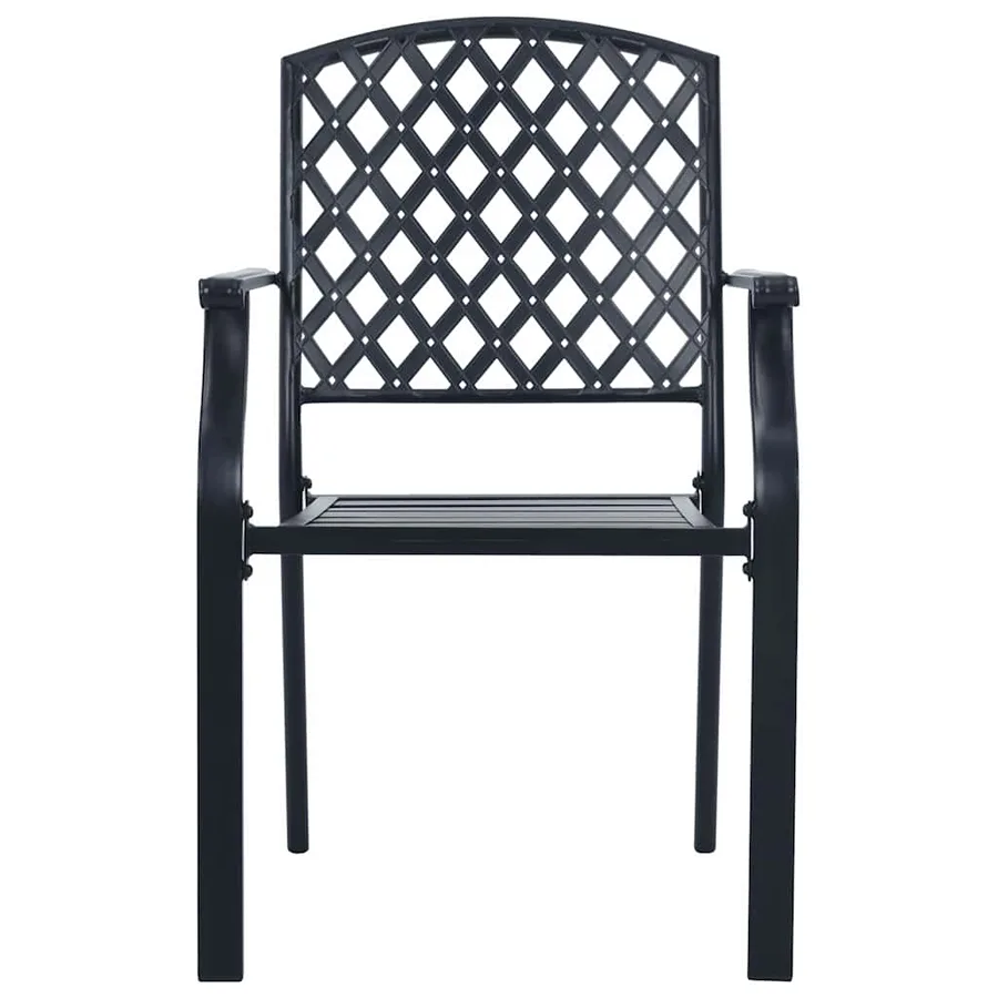 Ensemble de chaises de jardin empilables 5 pcs anthracite - 5