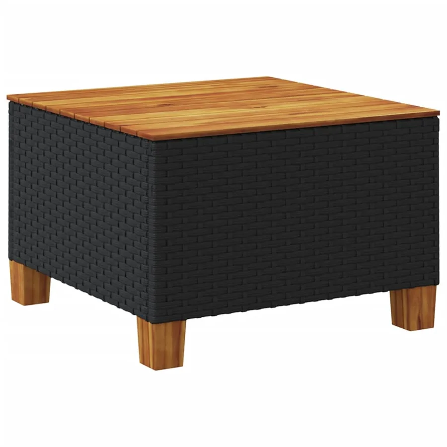 Salon de jardin 7 pcs avec coussins noir résine tressée 63,5 x 63,5 x 62 cm - 64,2 kg - 5