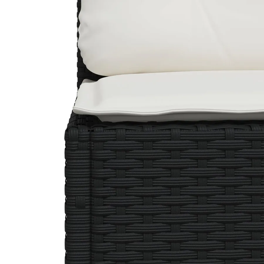 Salon de jardin 7 pcs avec coussins noir résine tressée 63,5 x 63,5 x 62 cm - 64,2 kg - 6