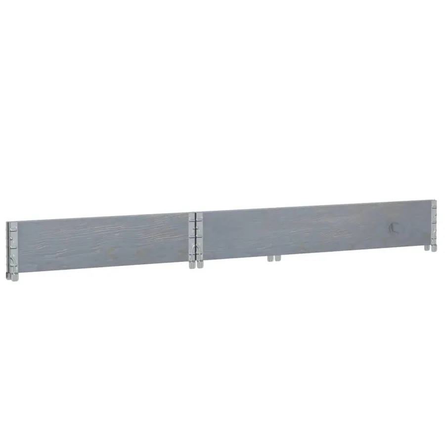 Jardinière gris 120x80 cm bois massif de pin - 6