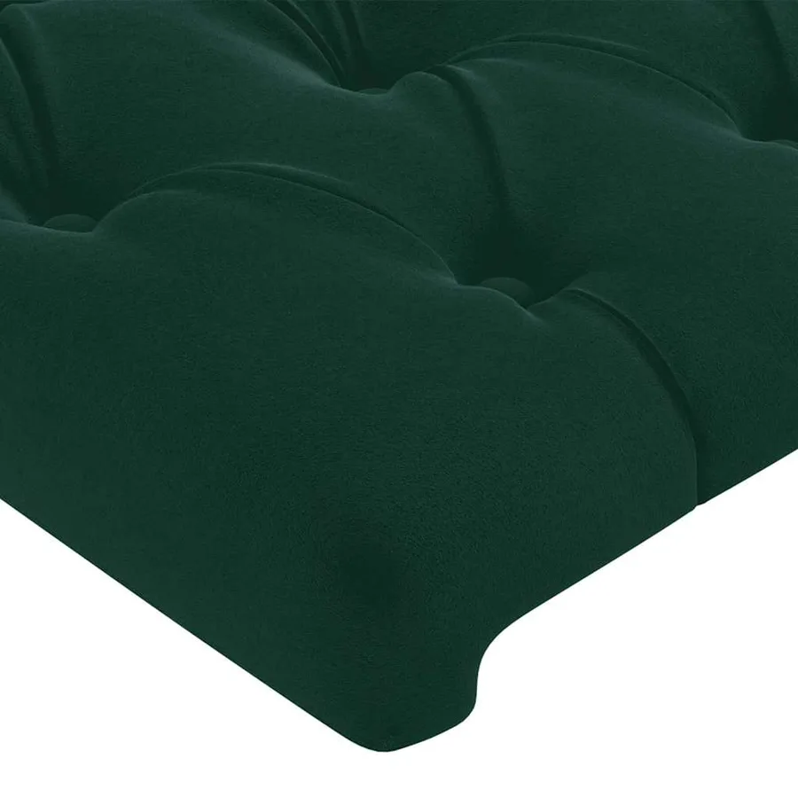 Tête de lit à LED Vert foncé 180x7x78/88 cm Velours - 5