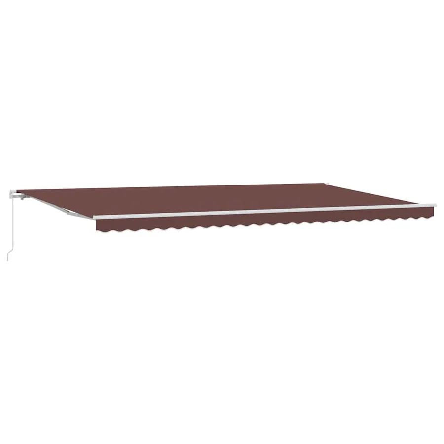 Auvent manuel rétractable marron 500x300 cm - 2