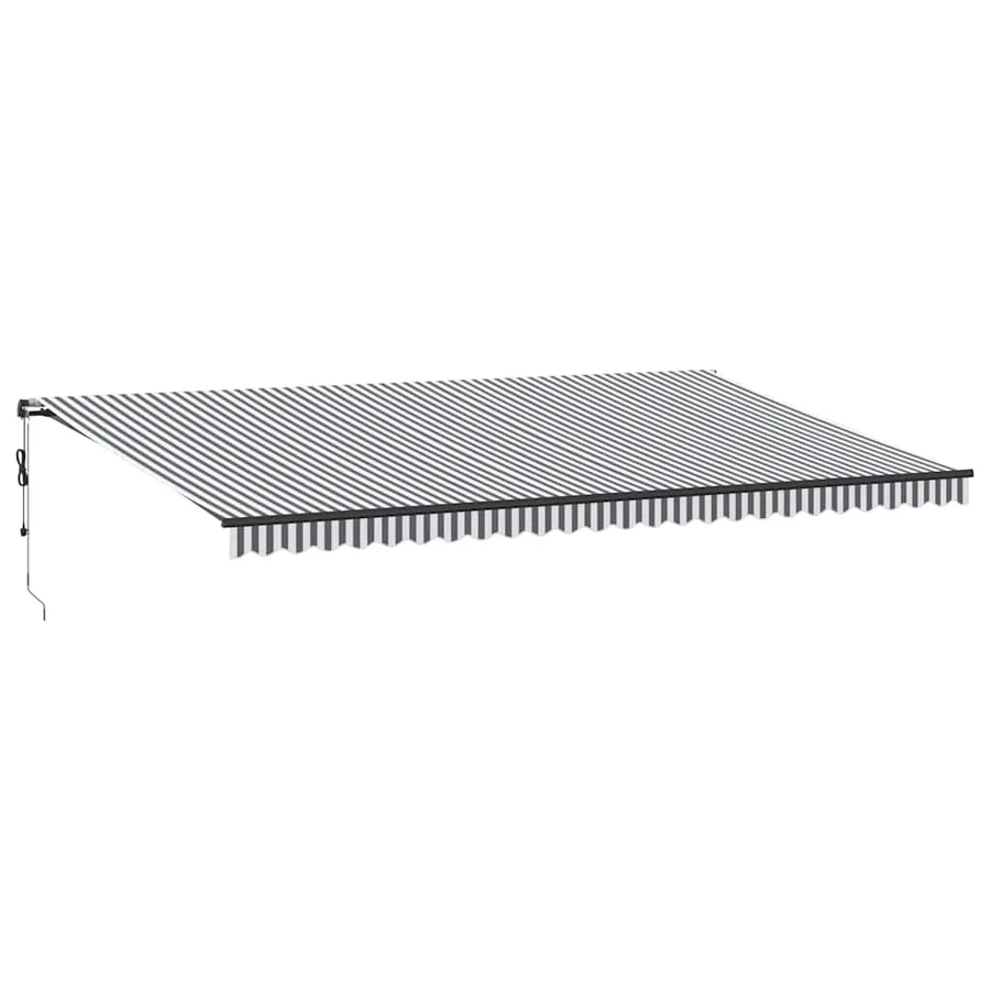 Auvent rétractable automatique anthracite et blanc 600x350 cm - 2