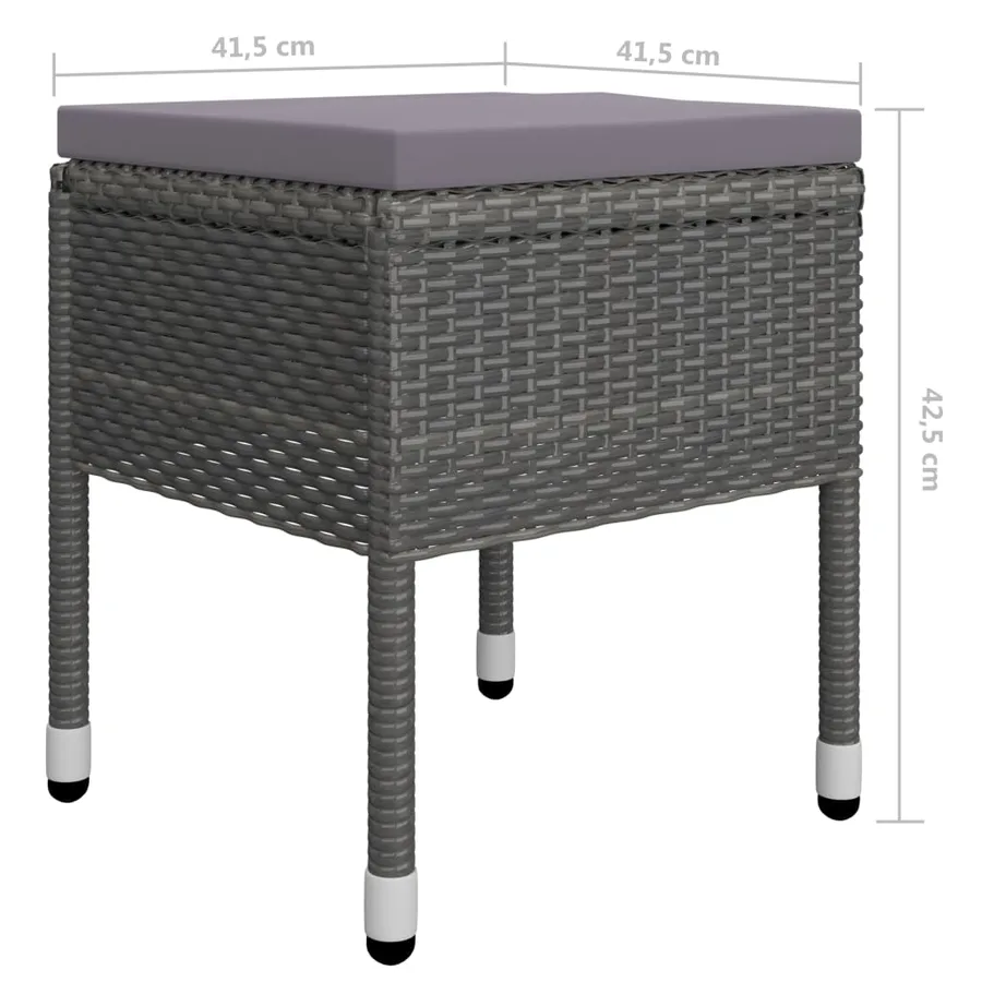 Ensemble à manger de jardin 7 pcs Gris - 15