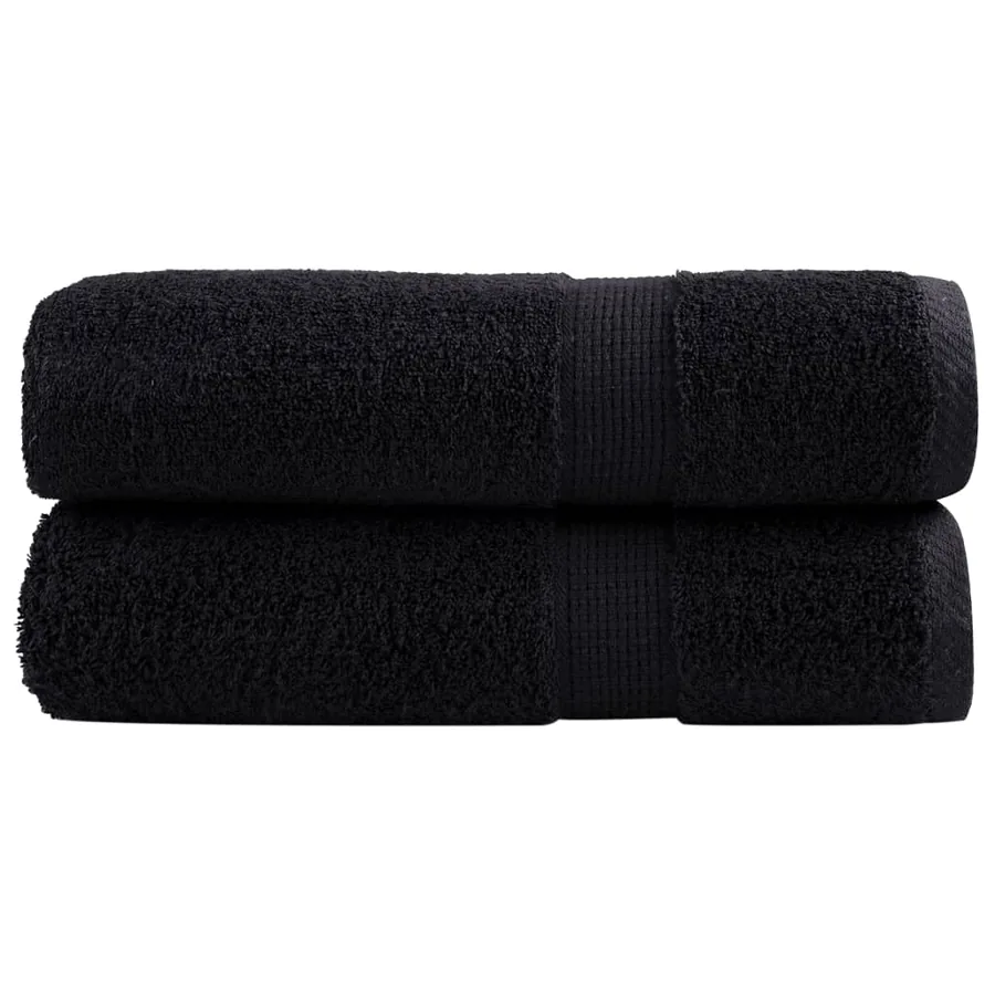 Essuie-mains de qualité supérieure SOLUND 2 pcs noir 600 g/m²