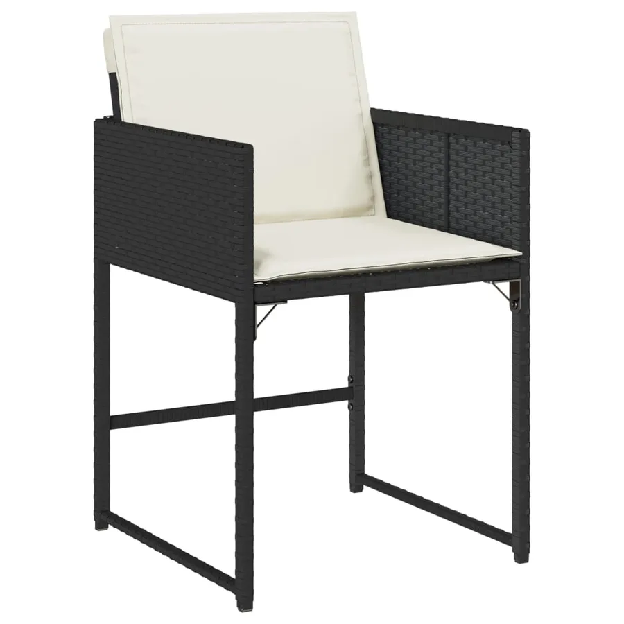 Ensemble à manger de jardin 11 pcs coussins noir résine tressée - 4