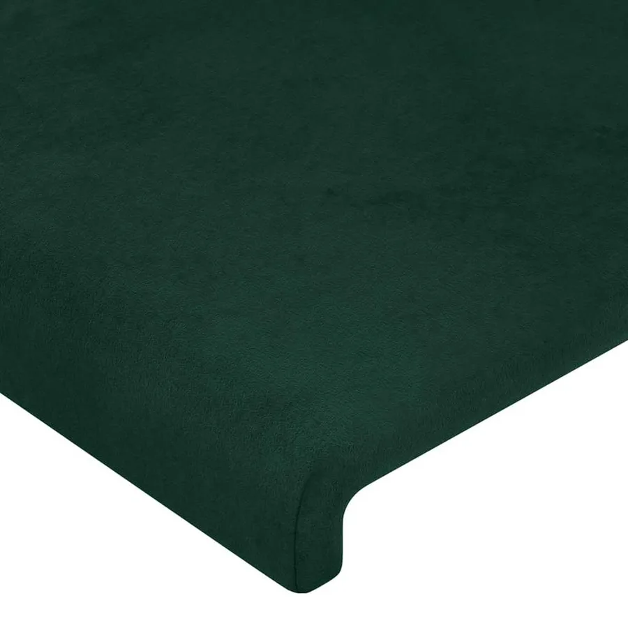Cadre de lit sans matelas vert foncé 80x200 cm velours - 10