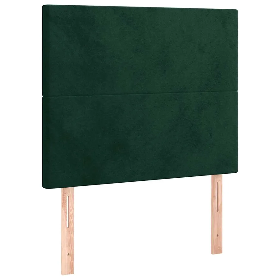 Cadre de lit sans matelas vert foncé 80x200 cm velours - 9
