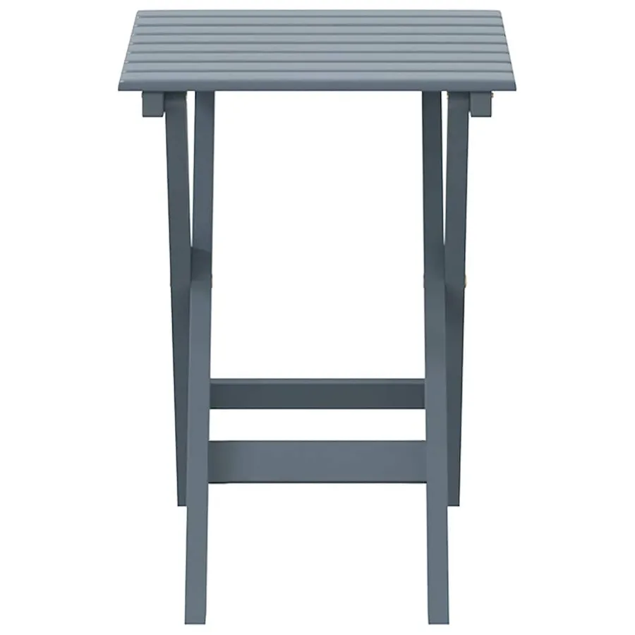 Table d’appoint pliable gris bois de peuplier massif - 4