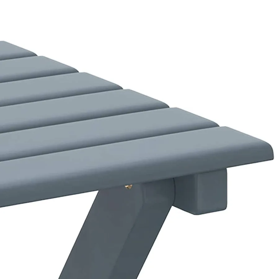 Table d’appoint pliable gris bois de peuplier massif - 7
