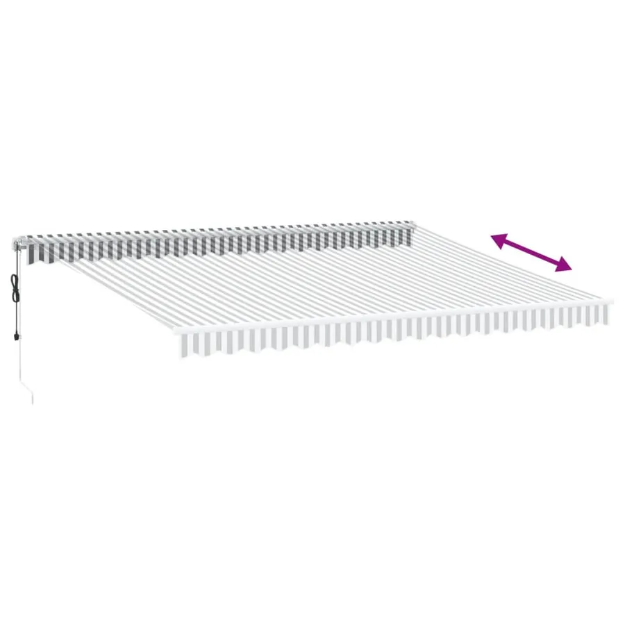 Auvent rétractable automatique anthracite et blanc 450x350 cm - 5