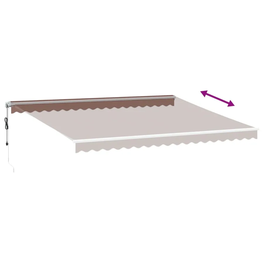 Auvent rétractable automatique marron 450x350 cm - 5