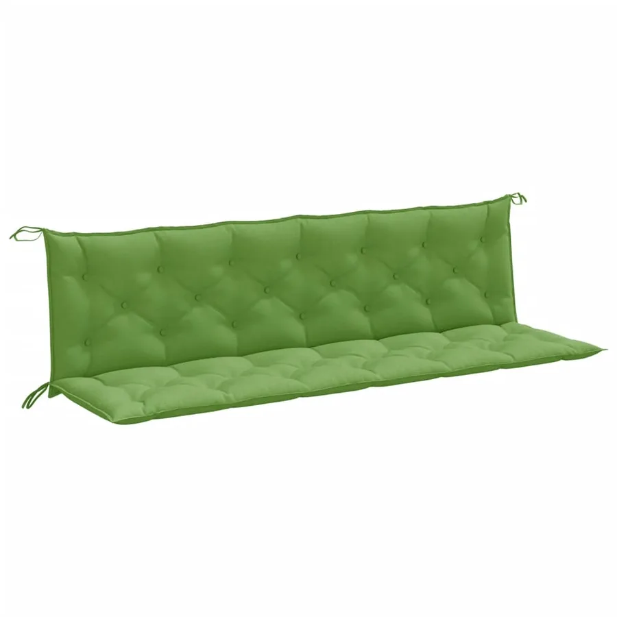 Coussins de banc de jardin lot de 2 vert mélangé tissu - 2