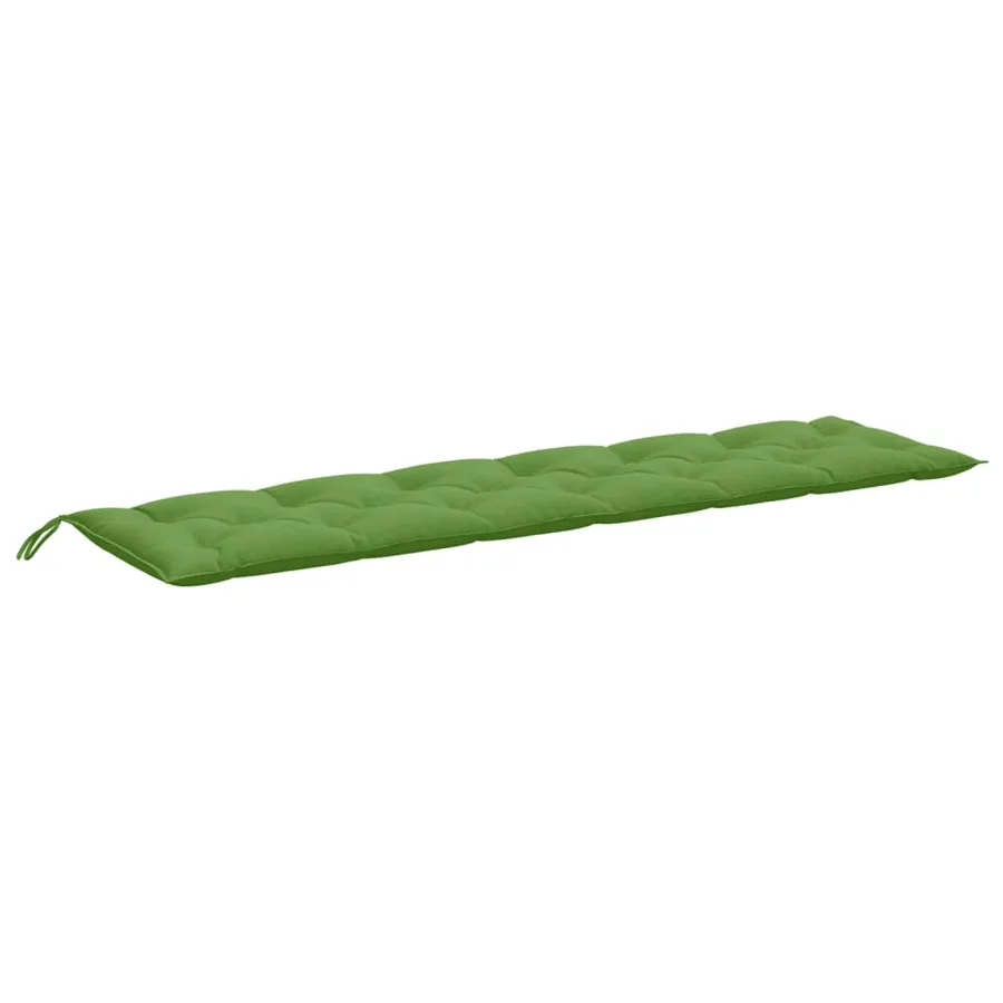 Coussins de banc de jardin lot de 2 vert mélangé tissu - 5