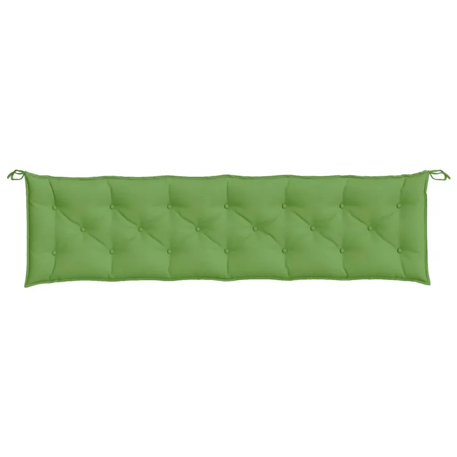 Coussins de banc de jardin lot de 2 vert mélangé tissu - 6