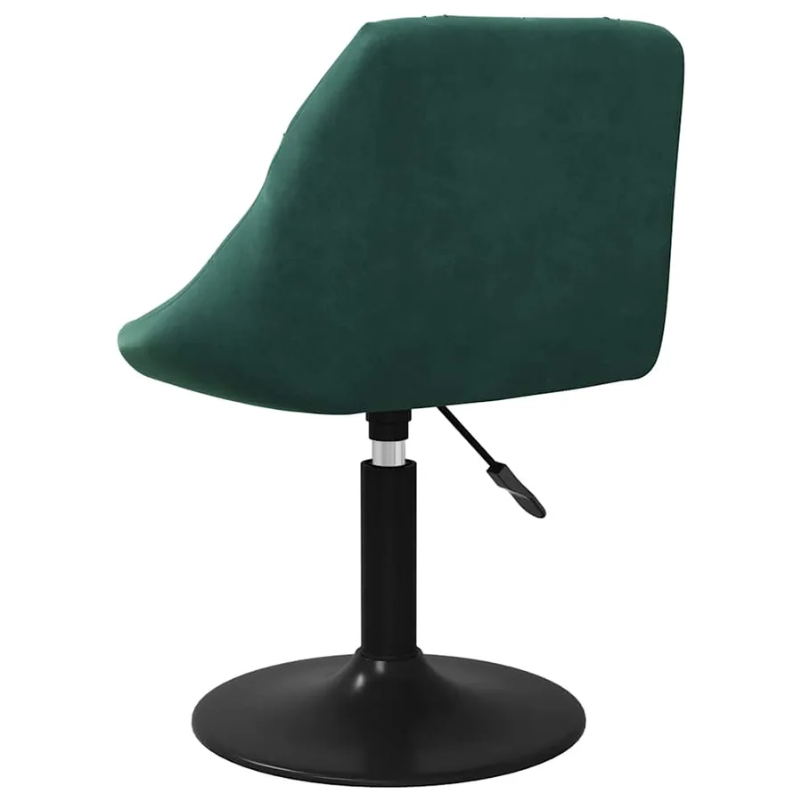 Chaises pivotantes à manger lot de 6 vert foncé velours - 6