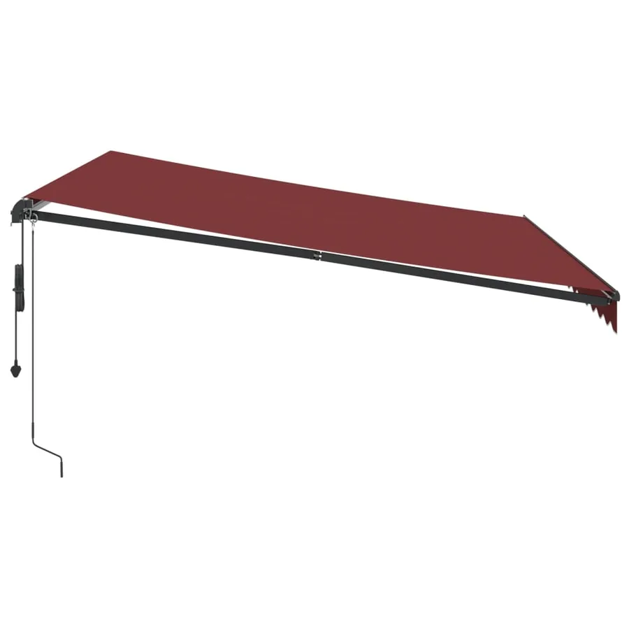 Auvent rétractable automatique avec LED bordeaux 400x350 cm - 5