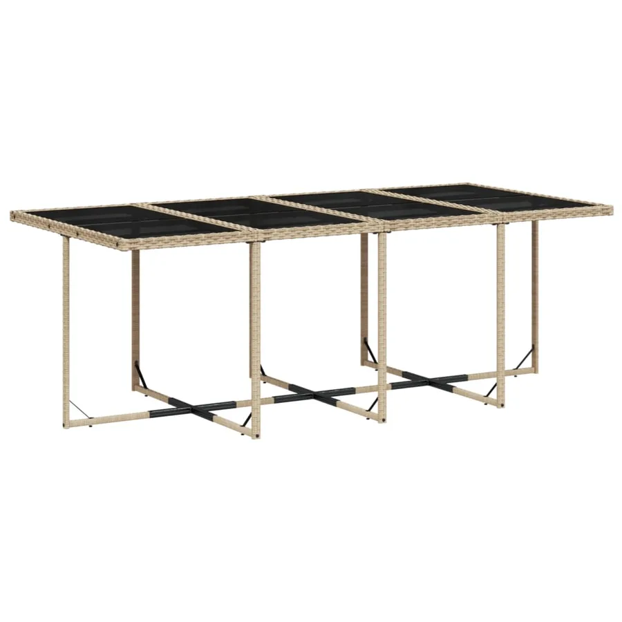 Ensemble à manger de jardin et coussins 13 pcs beige - 4