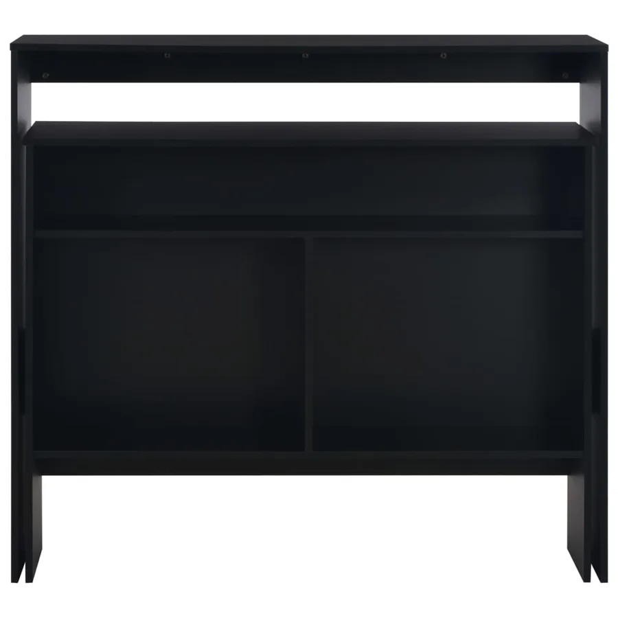 Table de bar avec 2 dessus de table Noir 130 x 40 x 120 cm - 4