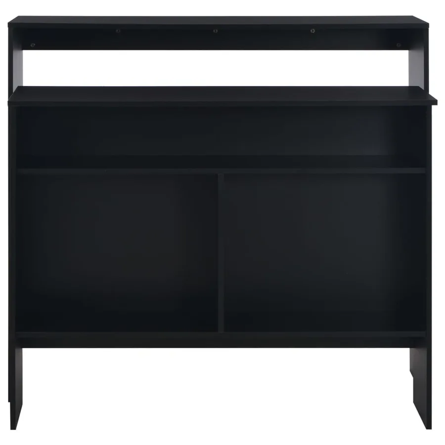 Table de bar avec 2 dessus de table Noir 130 x 40 x 120 cm - 5