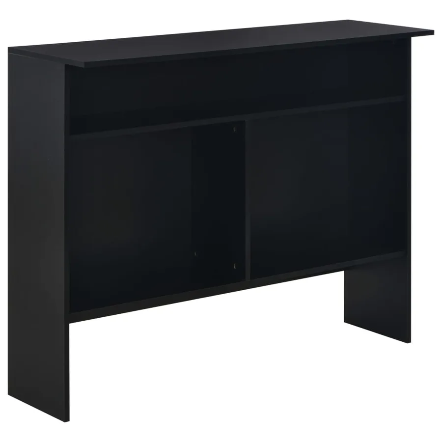 Table de bar avec 2 dessus de table Noir 130 x 40 x 120 cm - 8