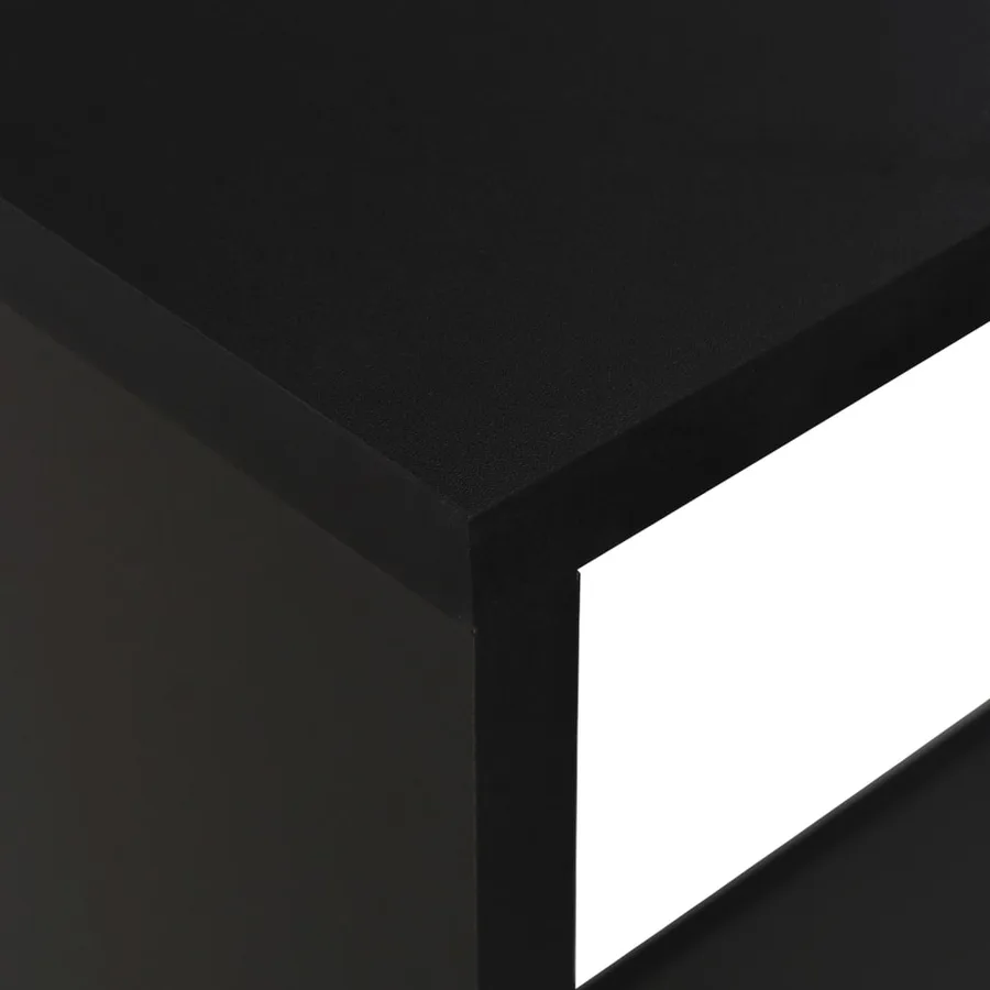 Table de bar avec 2 dessus de table Noir 130 x 40 x 120 cm - 9