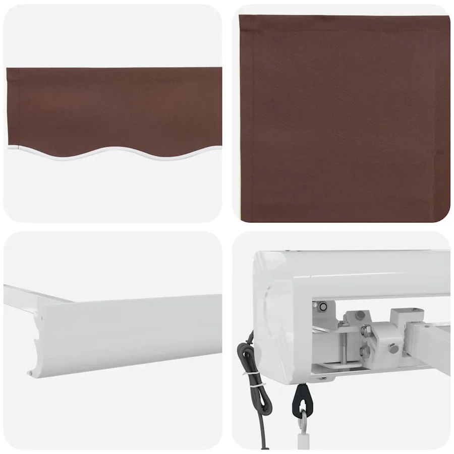 Auvent rétractable automatique marron 400x300 cm - 9